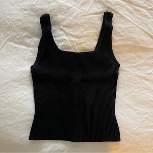 Babtaon sculpt knit square neck tank